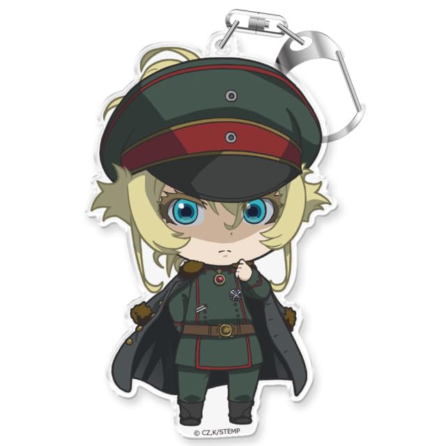 azumaker Anime Keychain Tanya in Military Uniform Collectible