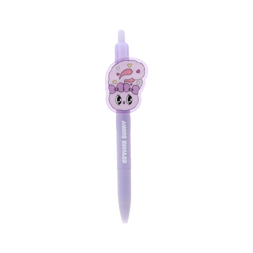 Sun-Star Stationery Estabunny Ballpoint Pen with Plate Lavender Bunny