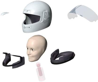 Modelink Japan 1/12 Full Face Helmet with Eye Decal Resin Kit