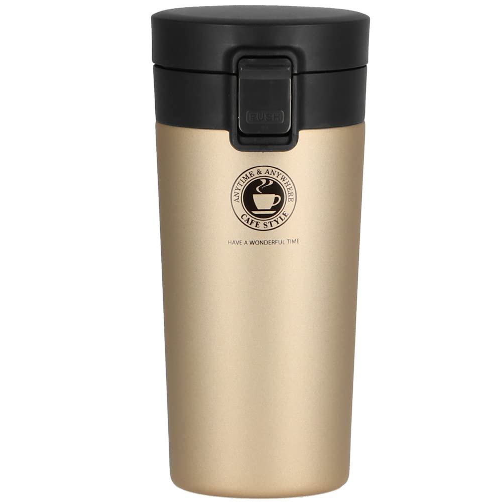 Asvel Stainless Steel Vacuum Insulated Travel Tumbler 370ml Champagne Gold