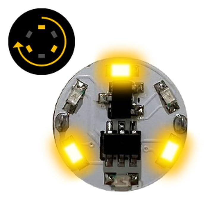 Wonderway LED Module with Magnetic Switch 3 LED Rotating Light Yellow