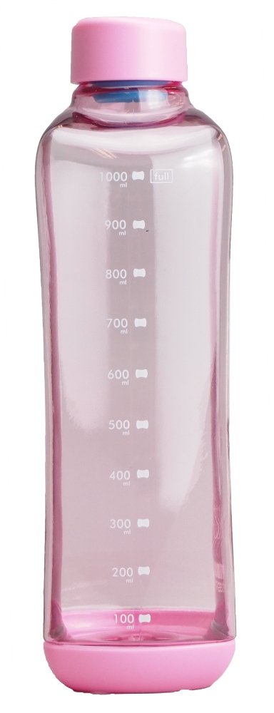 Paarukinzoku Water Bottle 1000ml Pink Block Style