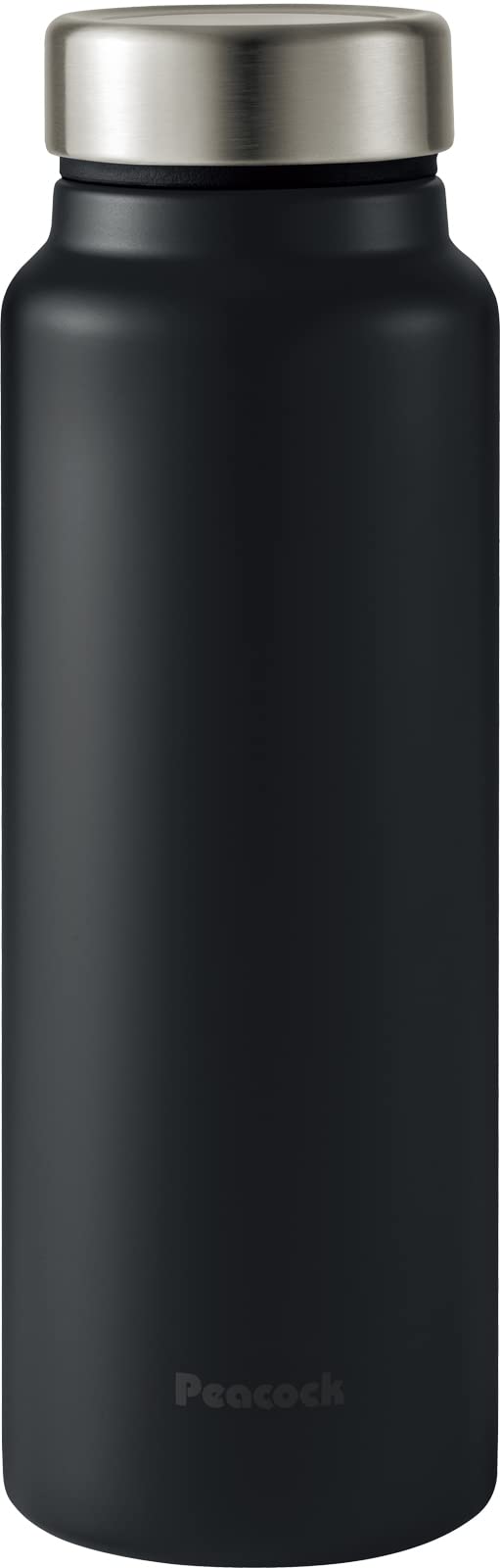 Peacock 600ml Vacuum Insulated Water Bottle Lightweight Matte Black