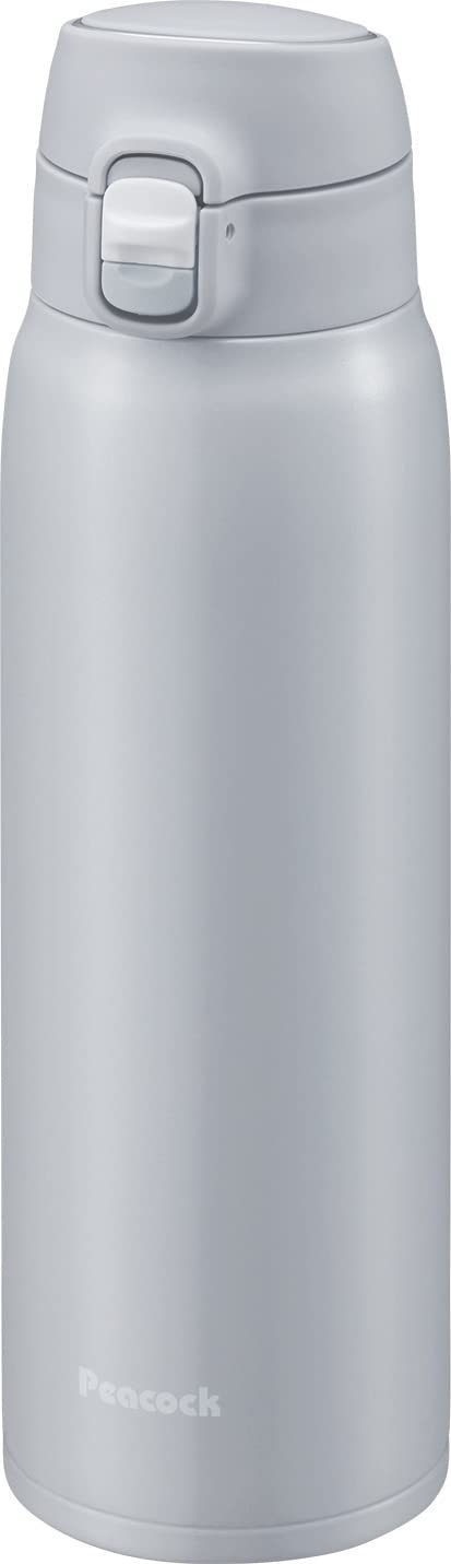 Peacock Insulated Water Bottle One-Touch 700ml Grey