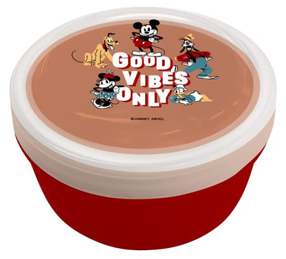 Asvel Mickey Friends Screw Lock Bento Box 250ml for Freezing