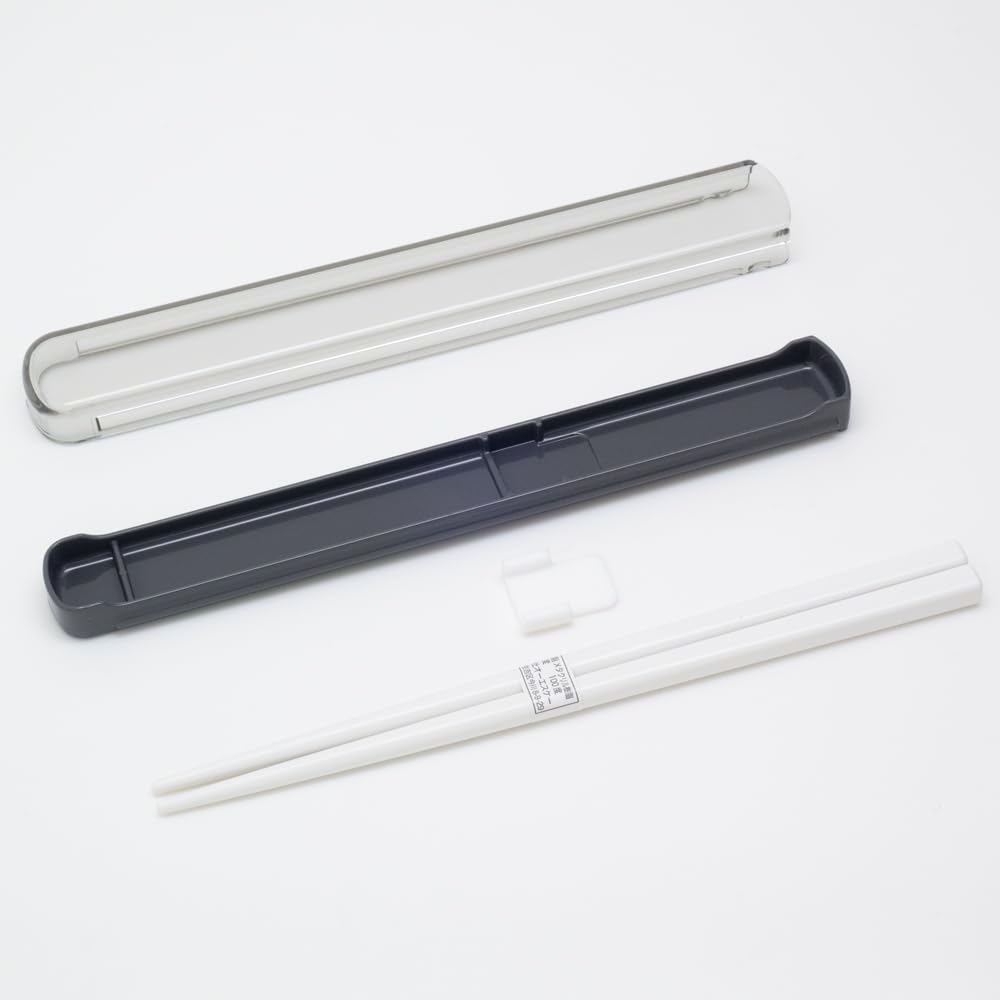 OSK Pull-Top Chopstick Box Set Calm Color 19.5cm Charcoal