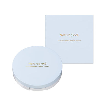 naturaglace Skin Care Shield Pressed Powder with Brush