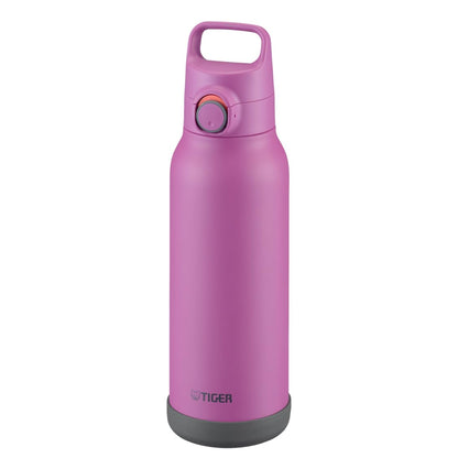 TIGER Stainless Steel Water Bottle 1.2L with One-Push Lid and Handle