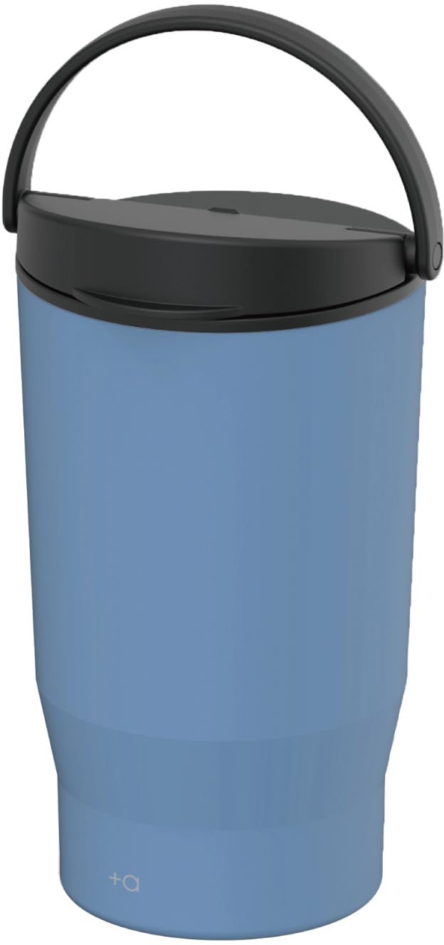 Asvel Ceramic Tumbler 350ml with Lid and Handle for Travel