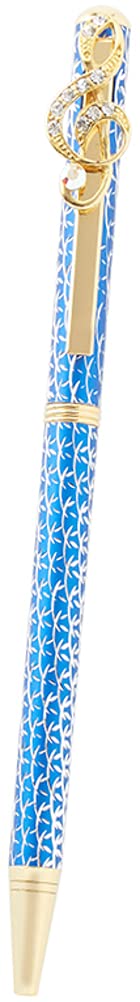 Royal Arden Swarovski Crystal Music Note Ballpoint Pen Blue 13.5cm