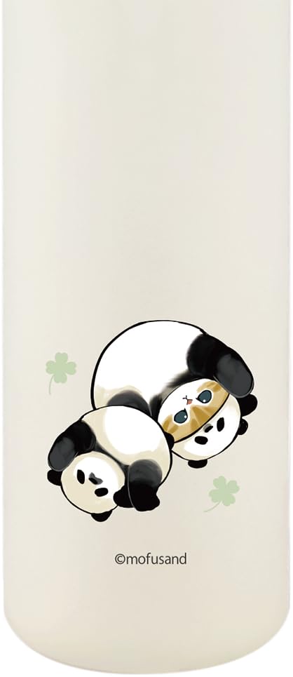 Toa Stainless Steel One-Push Bottle 350ml Panda Design