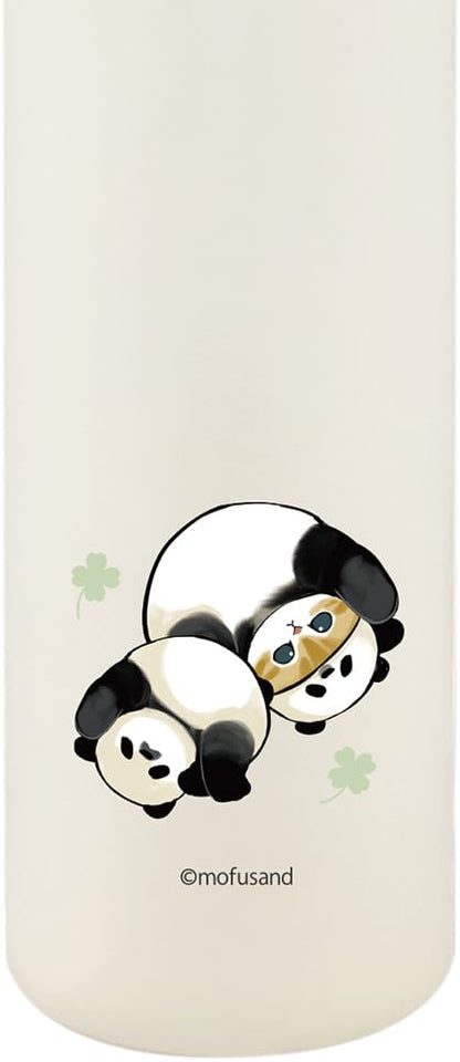 Toa Stainless Steel One-Push Bottle 350ml Panda Design