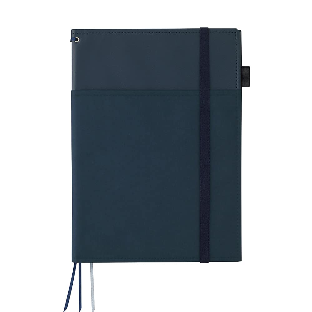 KOKUYO Systemic Notebook Cover B5 Leather-Like Dark Blue