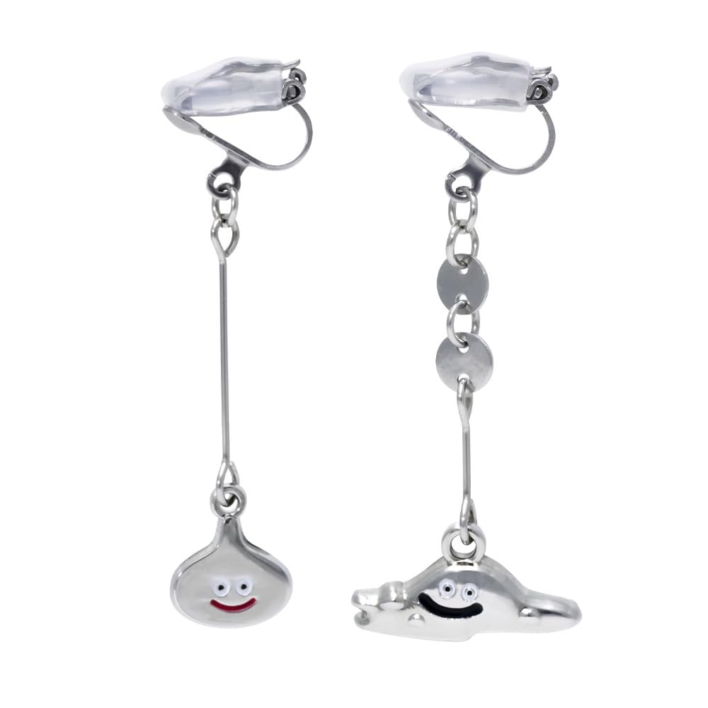 SQUARE ENIX Smile Slime Collectible Earrings Featuring Metal Slime Design