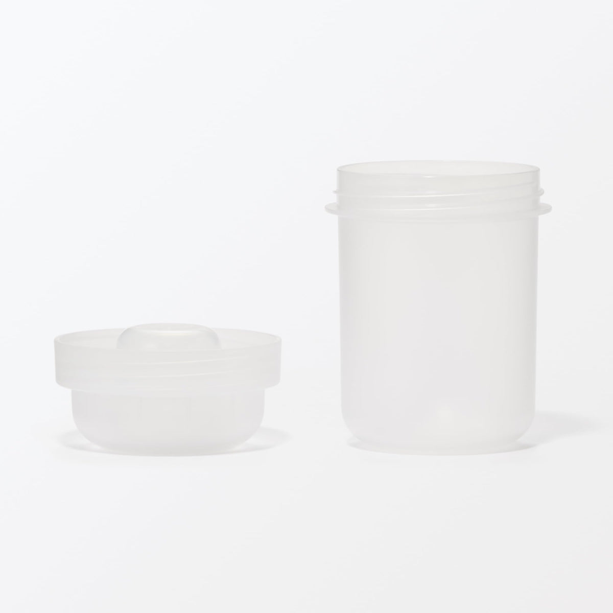 MUJI Clear Lunch Capsule with Topping Cup 350mL for Japanese Skincare