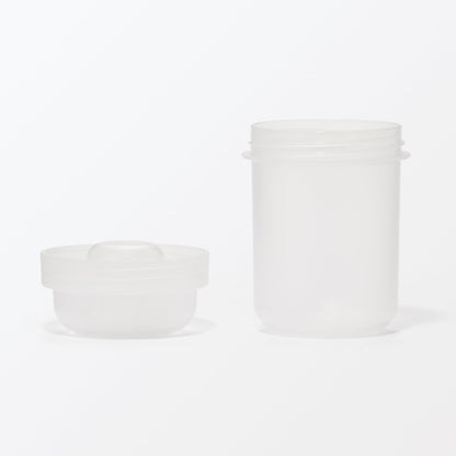 MUJI Clear Lunch Capsule with Topping Cup 350mL for Japanese Skincare