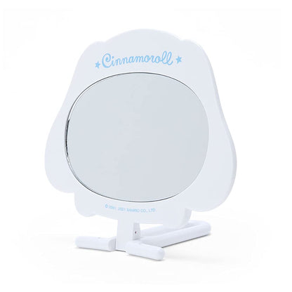 SANRIO Cinnamoroll Face-Shaped Hand Mirror for Cute Makeup Touch-Ups