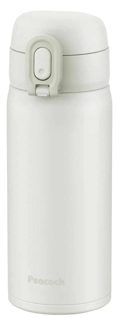 Peacock One-Touch Mug Bottle 350ml Easy Open Design