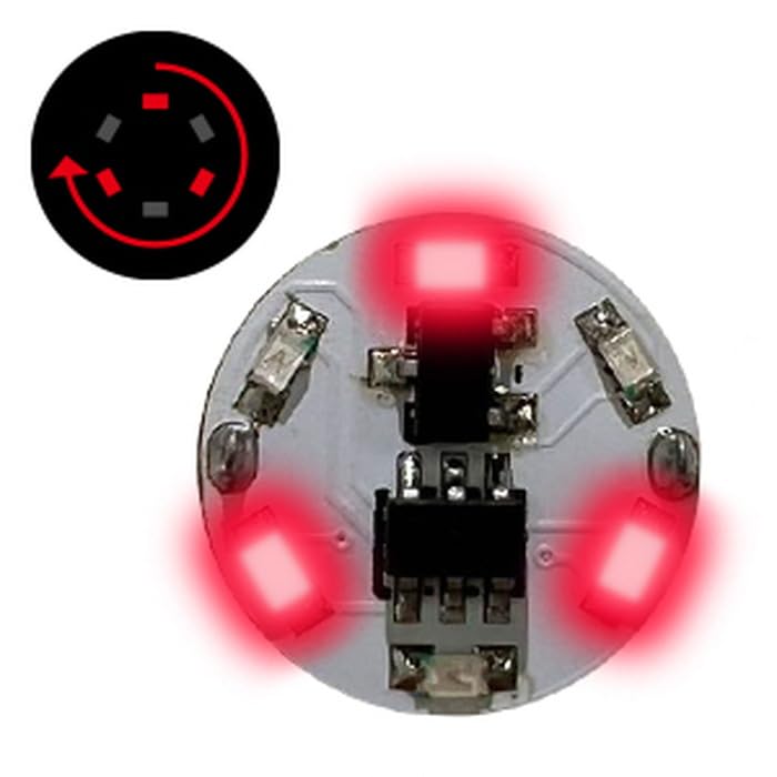 Wonderway LED Module with Magnetic Switch 3 LED Rotating Lights Red