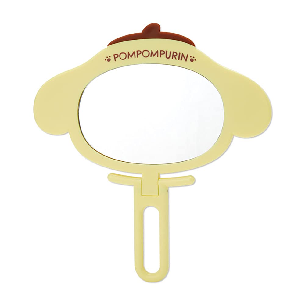 SANRIO Pompompurin Face Shaped Hand Mirror for Cute Makeup Touch-Ups
