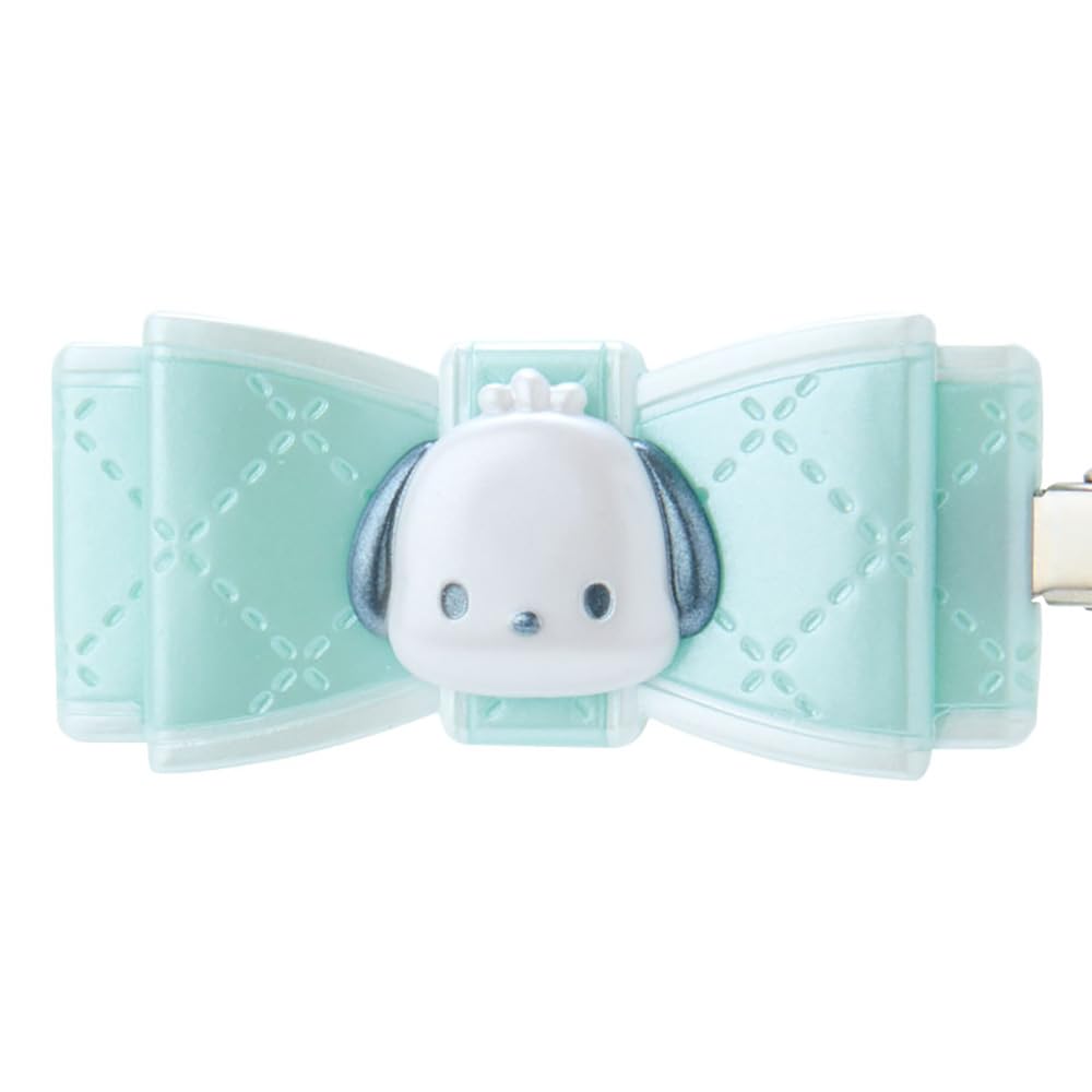 SANRIO Pochacco Quilted Ribbon Hair Clip 2.5x5.5cm