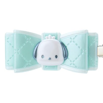 SANRIO Pochacco Quilted Ribbon Hair Clip 2.5x5.5cm