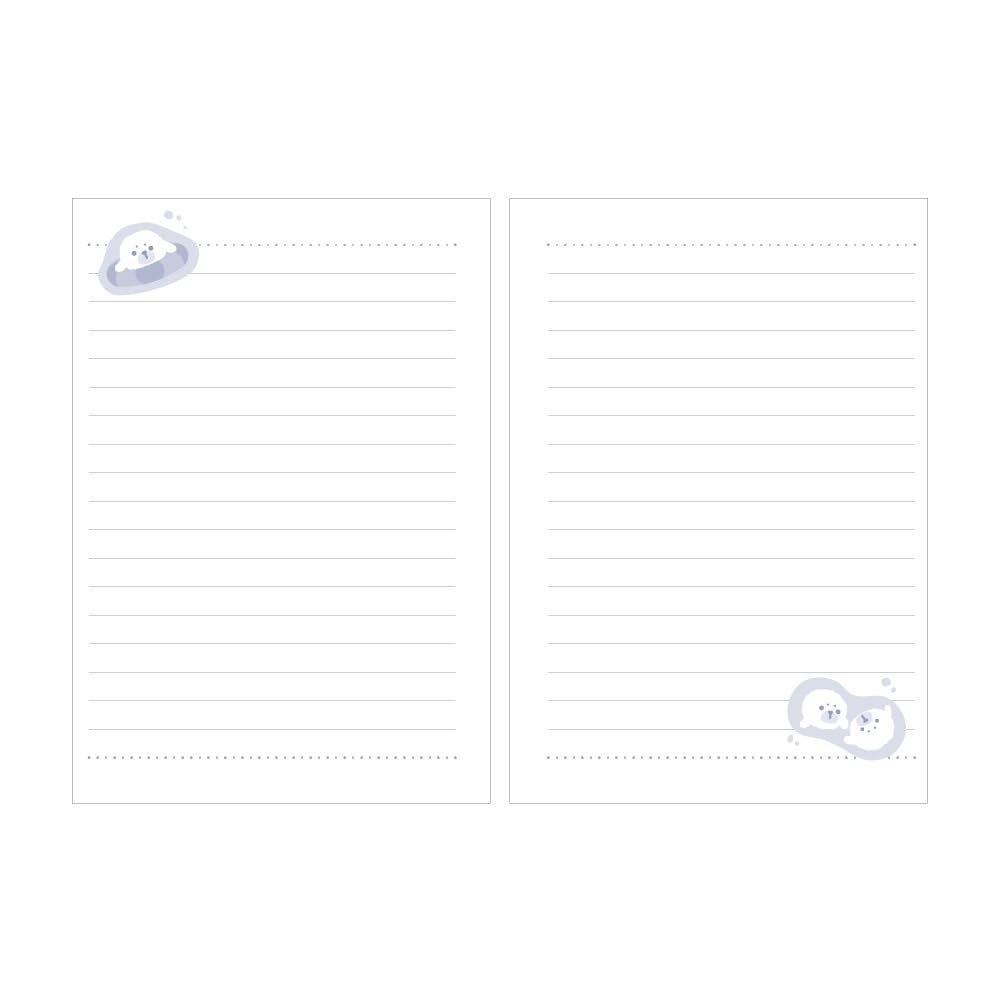 LABCLIP A6 Notebook with Horizontal Lines featuring Trio Aquarium Seal
