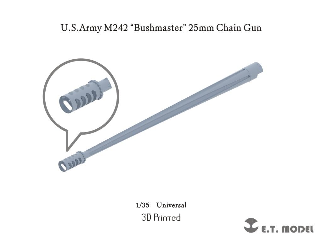 E.T Model 1/35 Scale M242 Bushmaster Gun Model Parts for Bradley LAV-25