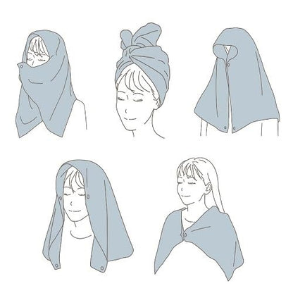 HAHONICO Microfiber Spa Towel 5-Way Versatile for Sauna and Hair Drying