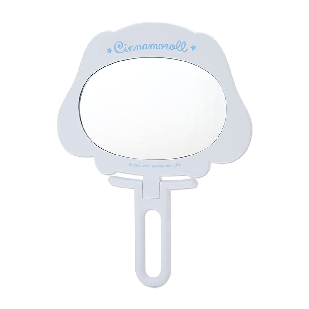 SANRIO Cinnamoroll Face-Shaped Hand Mirror for Cute Makeup Touch-Ups