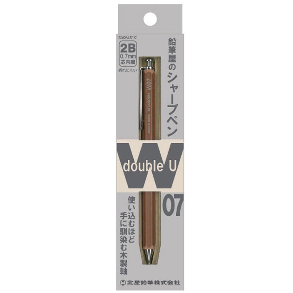 Hokusei Pencil Mechanical Pencil W07 0.7mm Wood Grain Design