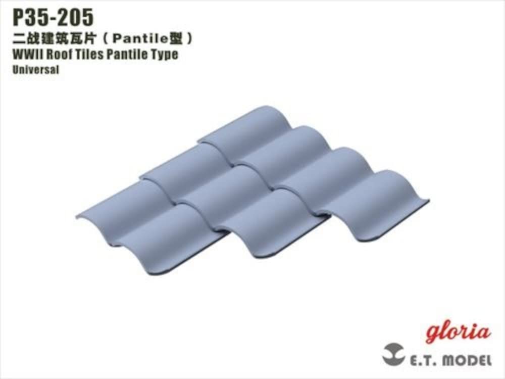 E.T Model 1/35 WWII Diorama Roof Tiles Pantile Type Model Parts