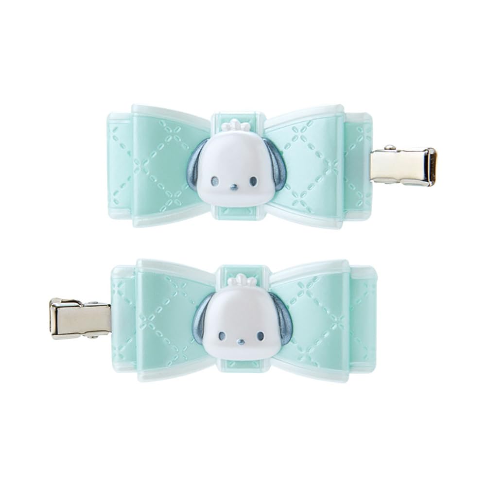 SANRIO Pochacco Quilted Ribbon Hair Clip 2.5x5.5cm
