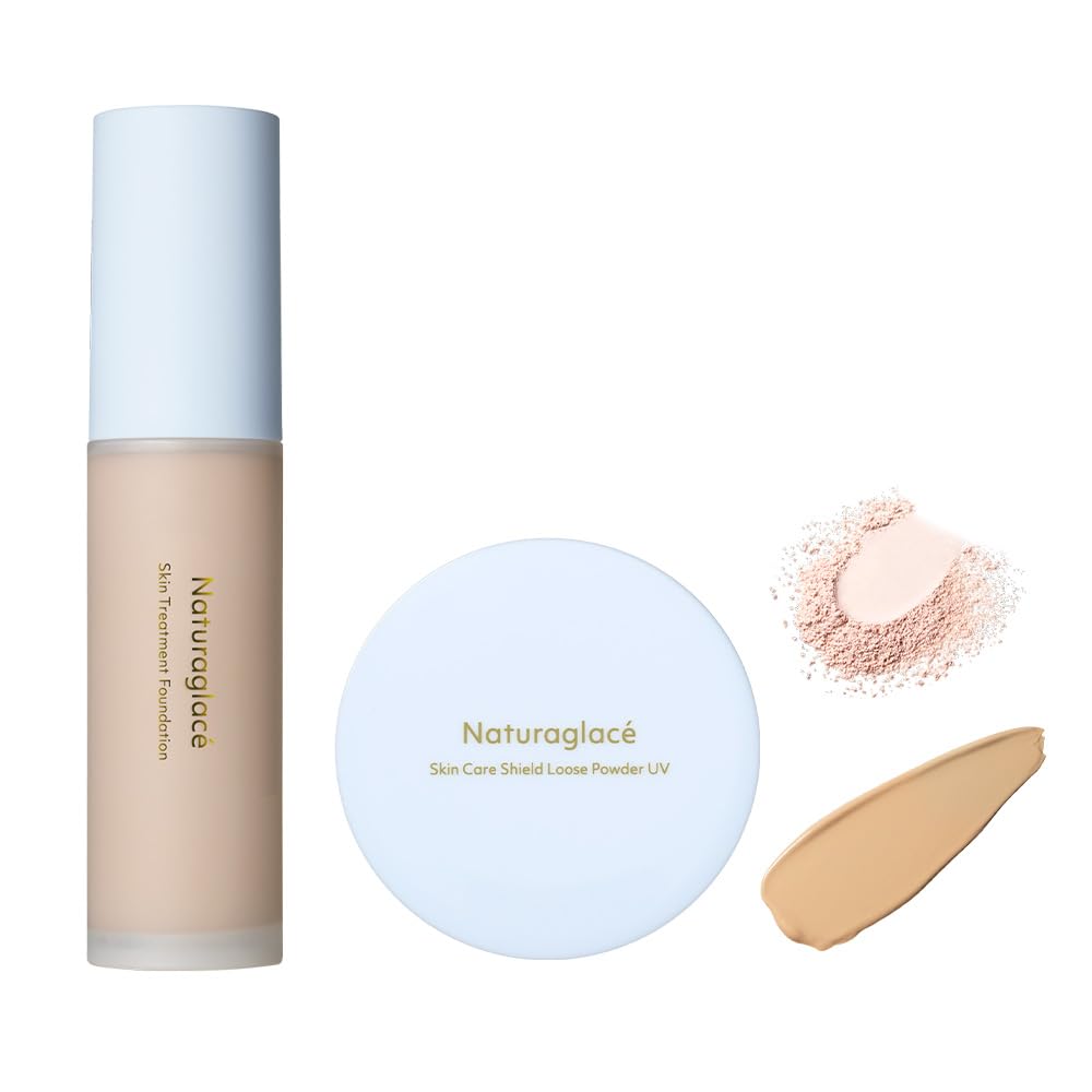 naturaglace Skin Treatment Foundation N NO2 Set with Mini Powder SPF50+