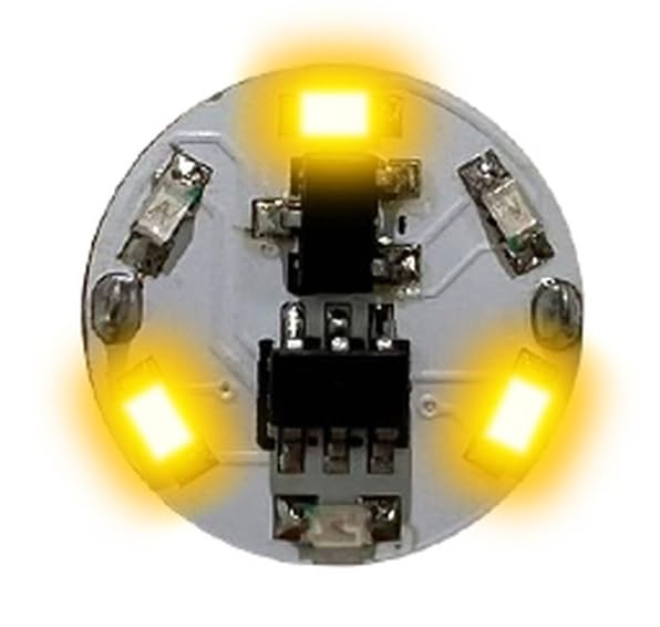Wonderway LED Module with Magnetic Switch 3 LED Rotating Light Yellow