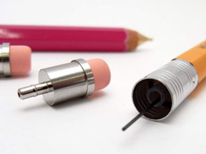 SLIP-ON Wood Mechanical Pencil with Eraser Red 0.5mm