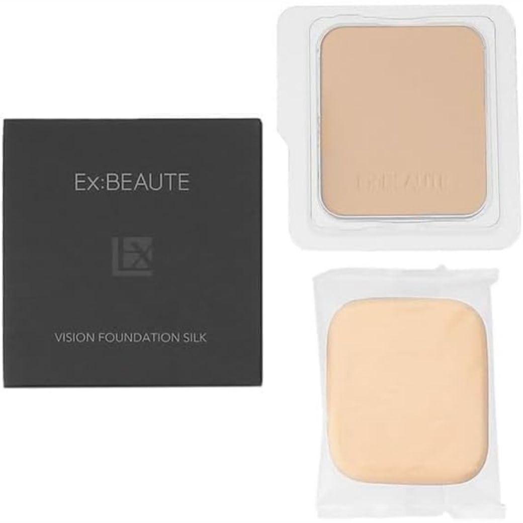 Ex:BEAUTE Silk Powder Foundation Refill 10g for Flawless Finish