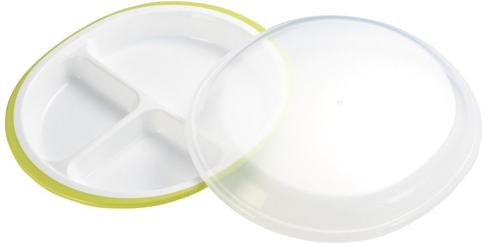 Komorijushi Lunch Plate with Lid 25.5x21.5cm Green Round Shape
