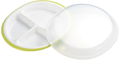 Komorijushi Lunch Plate with Lid 25.5x21.5cm Green Round Shape