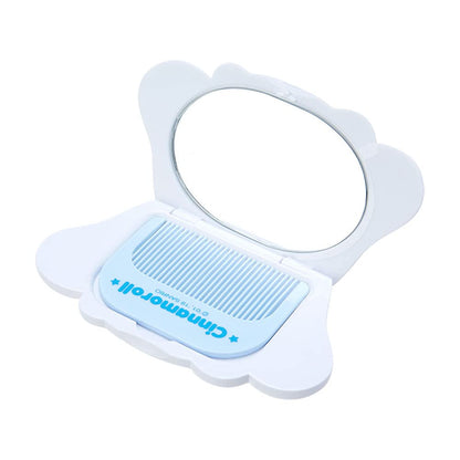 SANRIO Cinnamonroll Face Mirror and Comb Set for Daily Use
