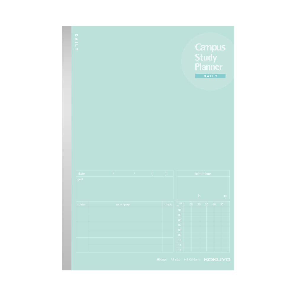 KOKUYO Campus Study Planner Daily Grid A5 Mint Green