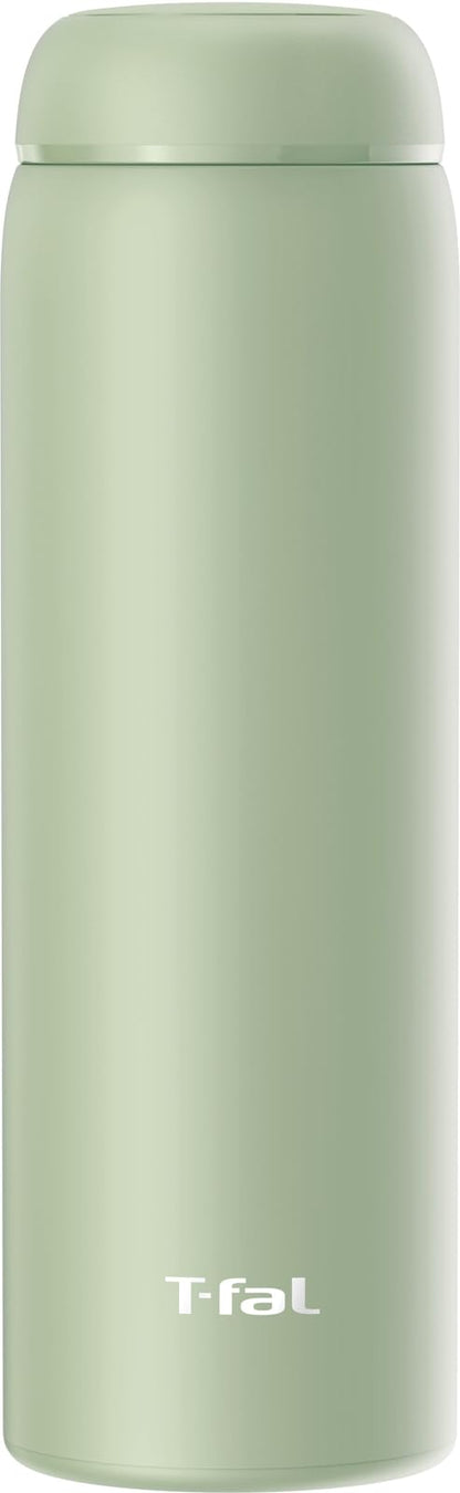 T-Fal Slim Stainless Steel Water Bottle 450ml for Hot and Cold Beverages