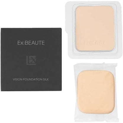 Ex:BEAUTE Silk Powder Foundation Refill 14g for Flawless Finish