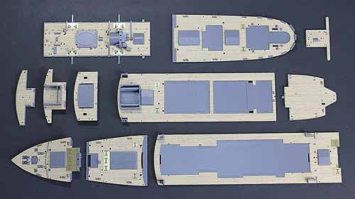 Hasegawa 1/350 Hikawa Maru Wooden Deck Parts for Model Kits