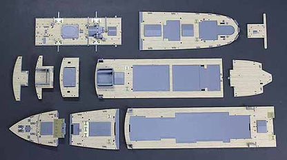 Hasegawa 1/350 Hikawa Maru Wooden Deck Parts for Model Kits