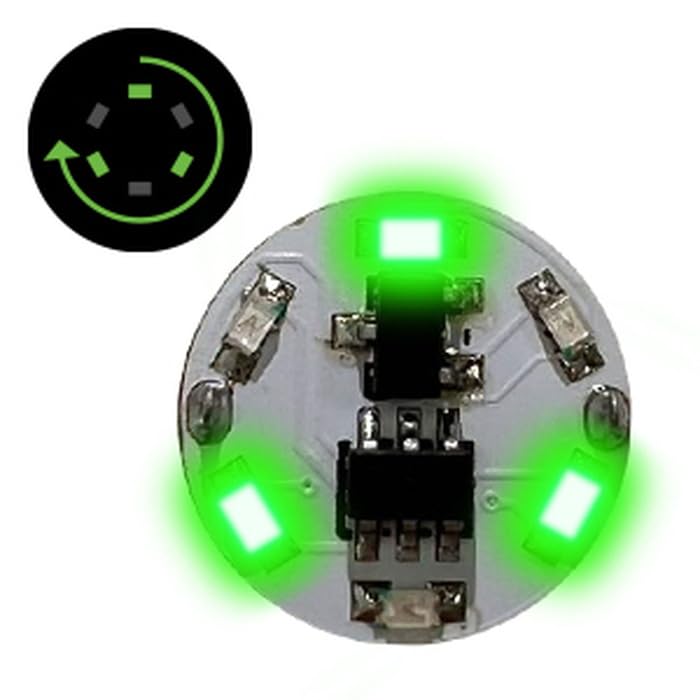 Wonderway LED Module with Magnetic Switch 3LED Rotating Light Green