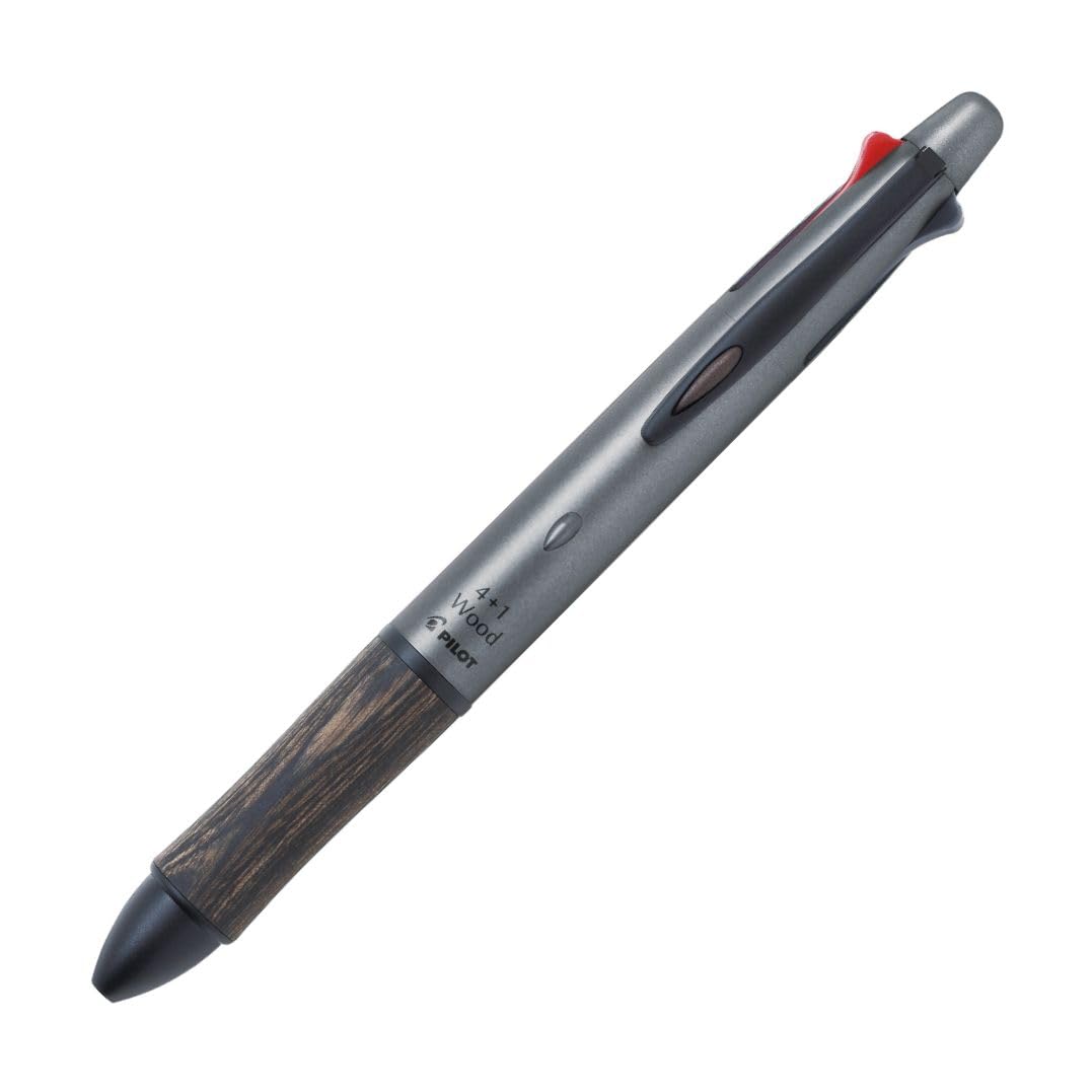 PILOT Multi-Function Ballpoint Pen 4+1 Wood Gray