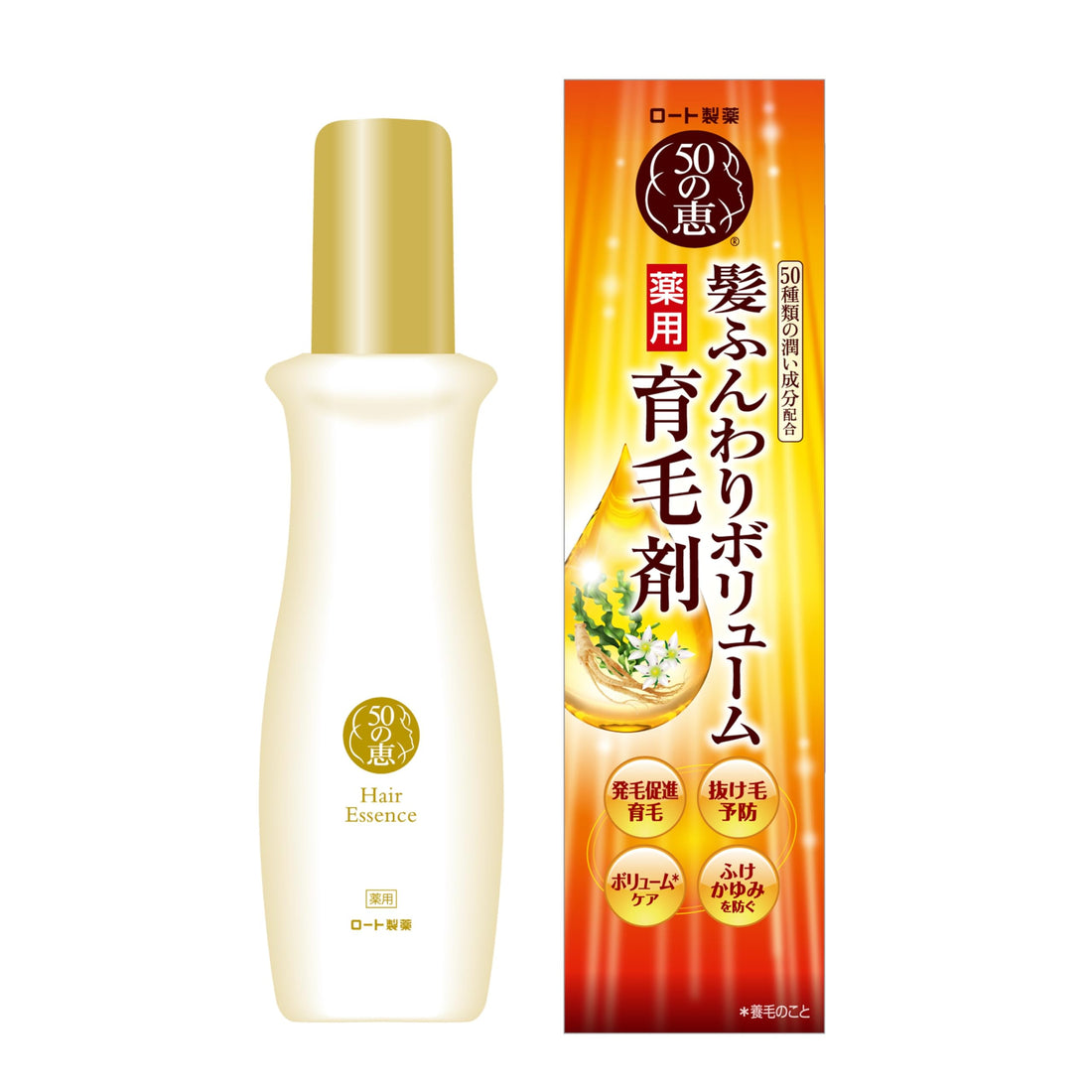 50 blessings Quasi-drug] Rohto 50 no Megumi Aging Care Hair Fluffy Volume Hair Grower Spray Type 160ml