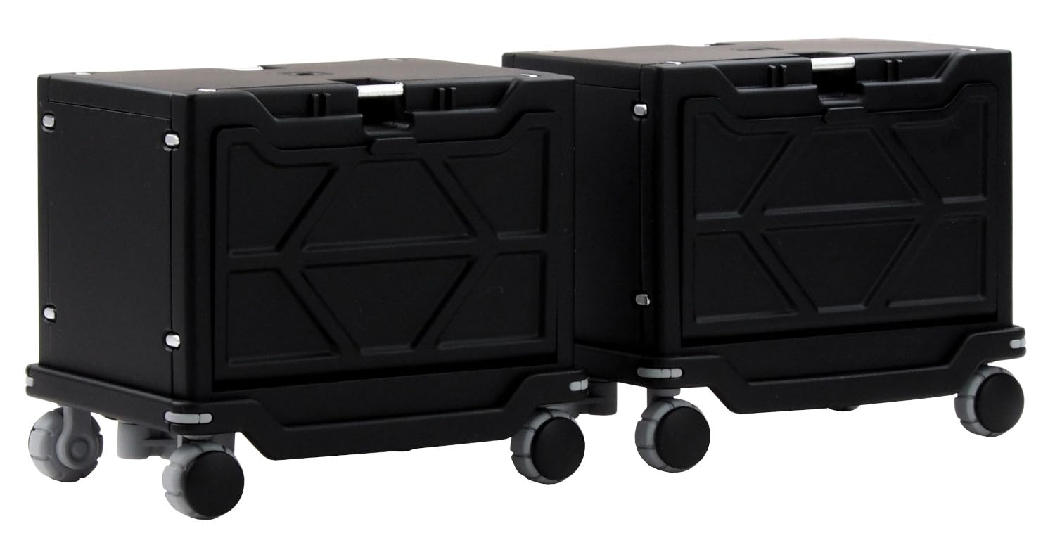 M.I.Molde HAKOBU Cart and Container 2 Pack Set Black Version 1/12 Scale Model