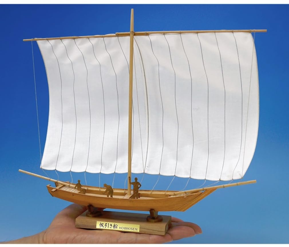 Woody JOE Mini Japanese Boat Wooden Model Kit with Sail